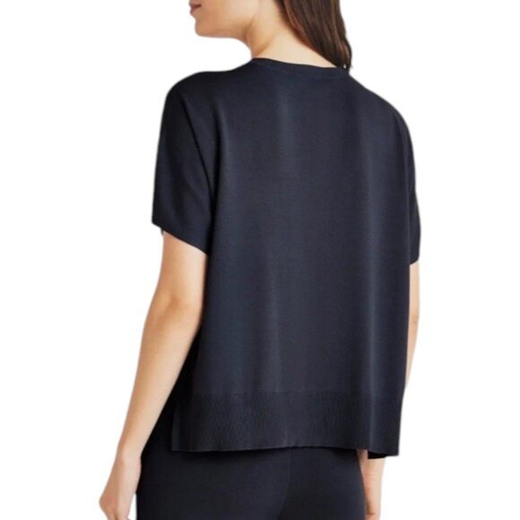 Splendid Veronica navy blue short sleeve sweater size S - Picture 3 of 8